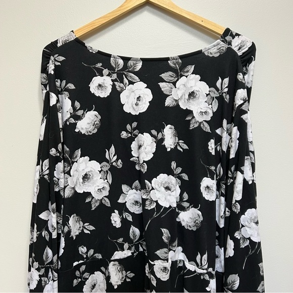 George Plus Floral Faux Wrap Dress Size 3X - Picture 4 of 8